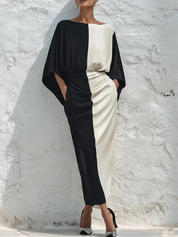 Albane | Conjunto de Top y Falda Midi en Contraste Blanco y Negro