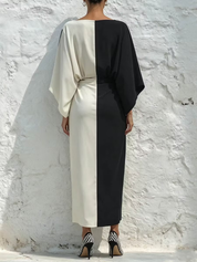 Albane | Conjunto de Top y Falda Midi en Contraste Blanco y Negro