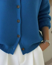 Cristina | Chaqueta de Punto con Cuello Camisero