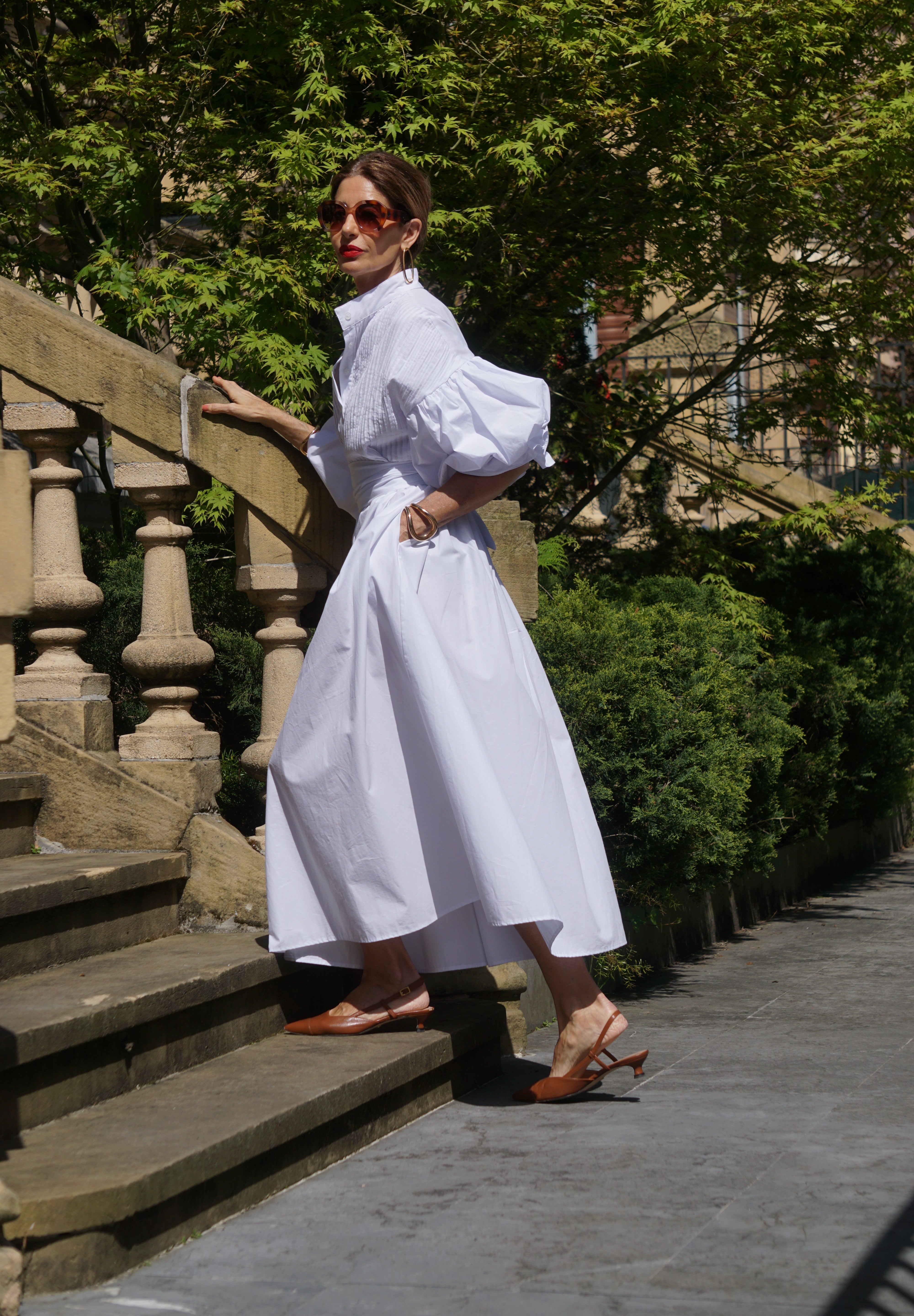 Vestido Phoebe White — Elegancia Atemporal en Algodón Egipcio