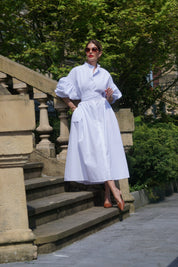 Vestido Phoebe White — Elegancia Atemporal en Algodón Egipcio