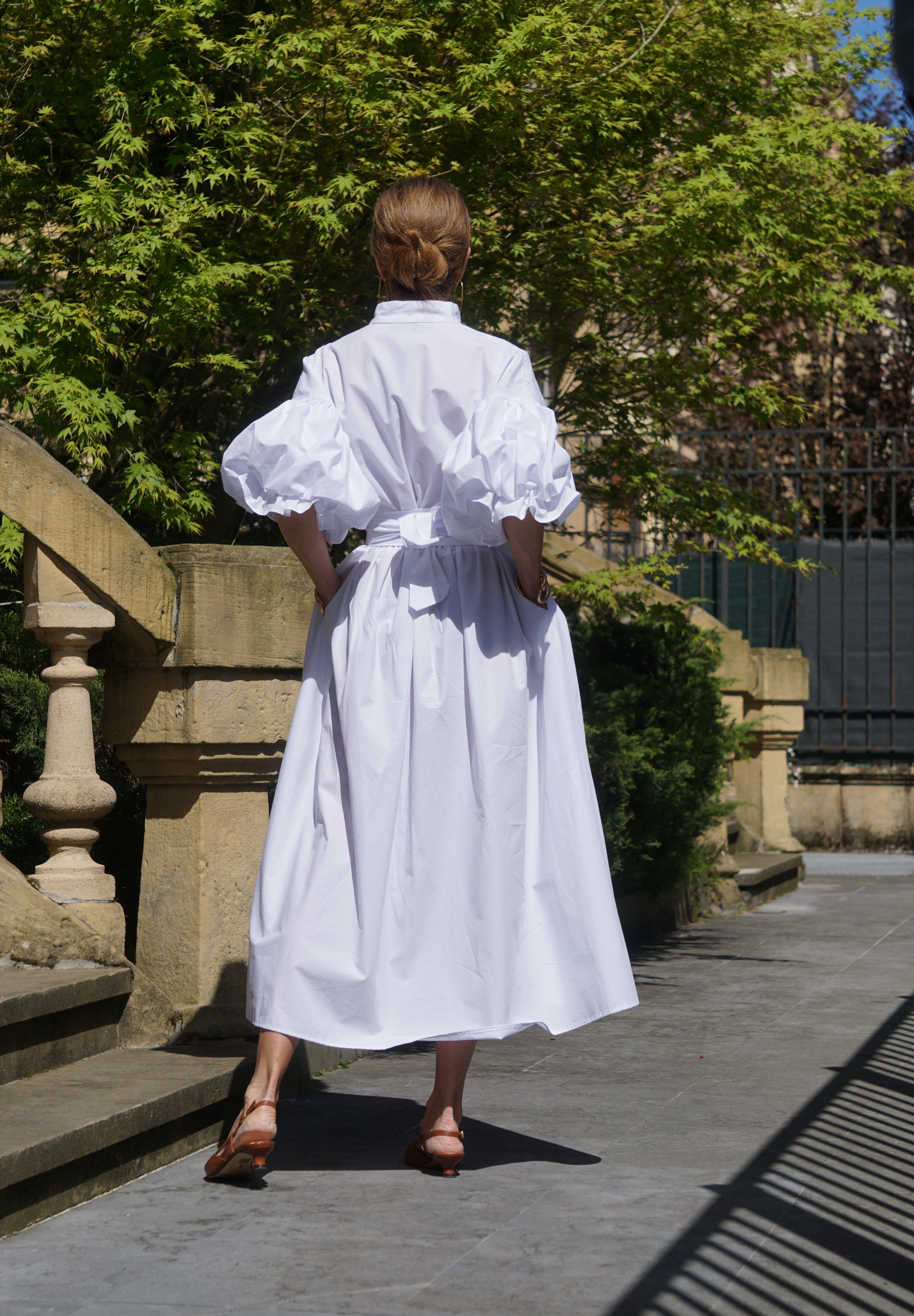 Vestido Phoebe White — Elegancia Atemporal en Algodón Egipcio