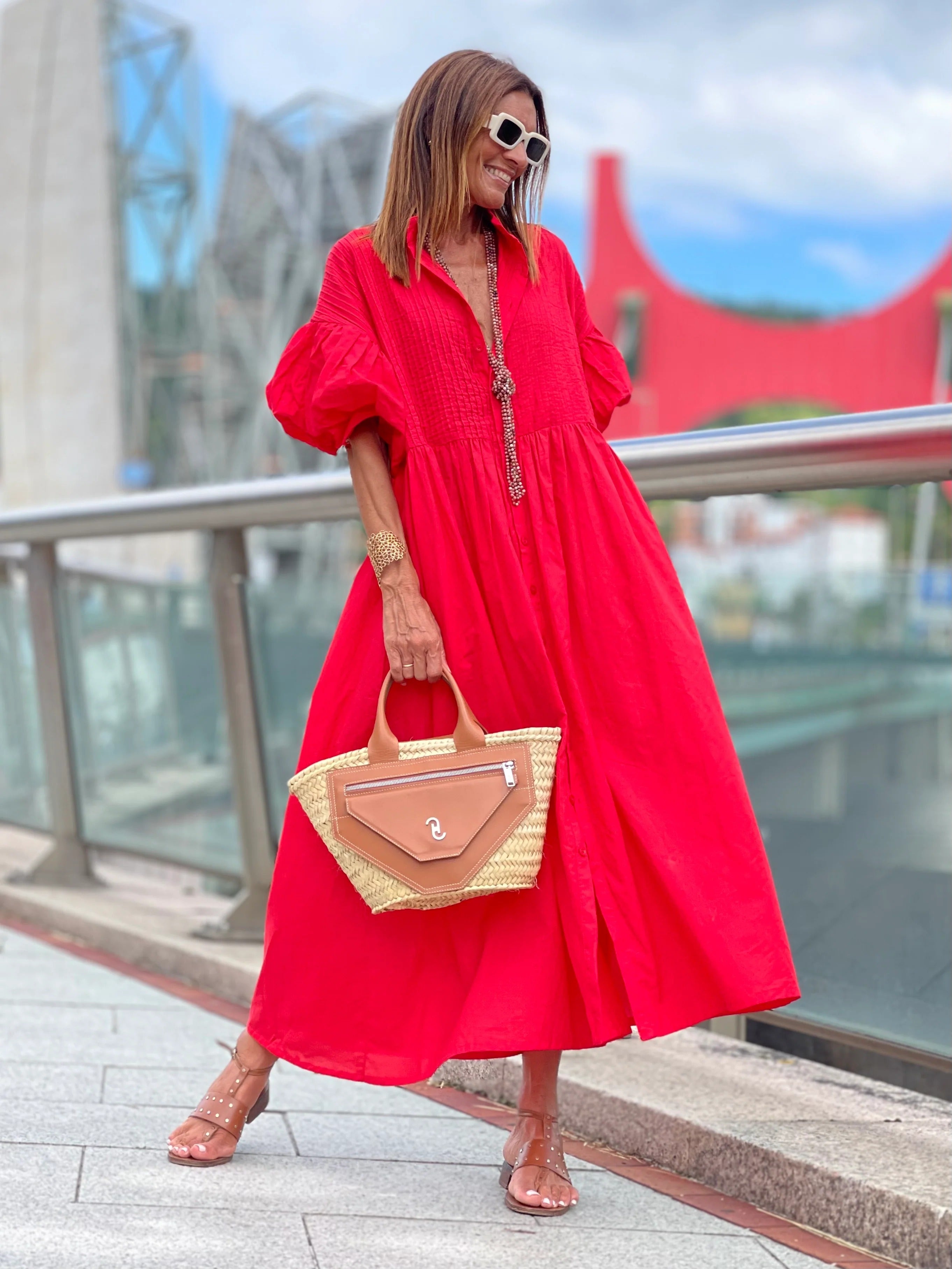 Vestido Phoebe White — Elegancia Atemporal en Algodón Egipcio