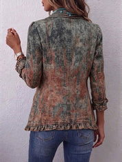 Rosana | Chaqueta Degradado Texturizado con Volantes
